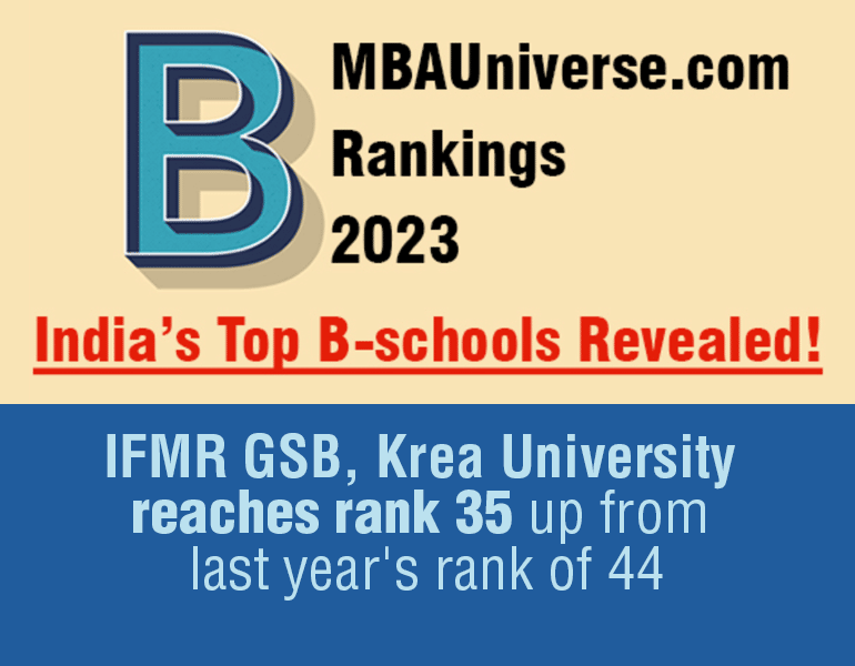 IFMR GSB Ranked 35th by MBA Universe