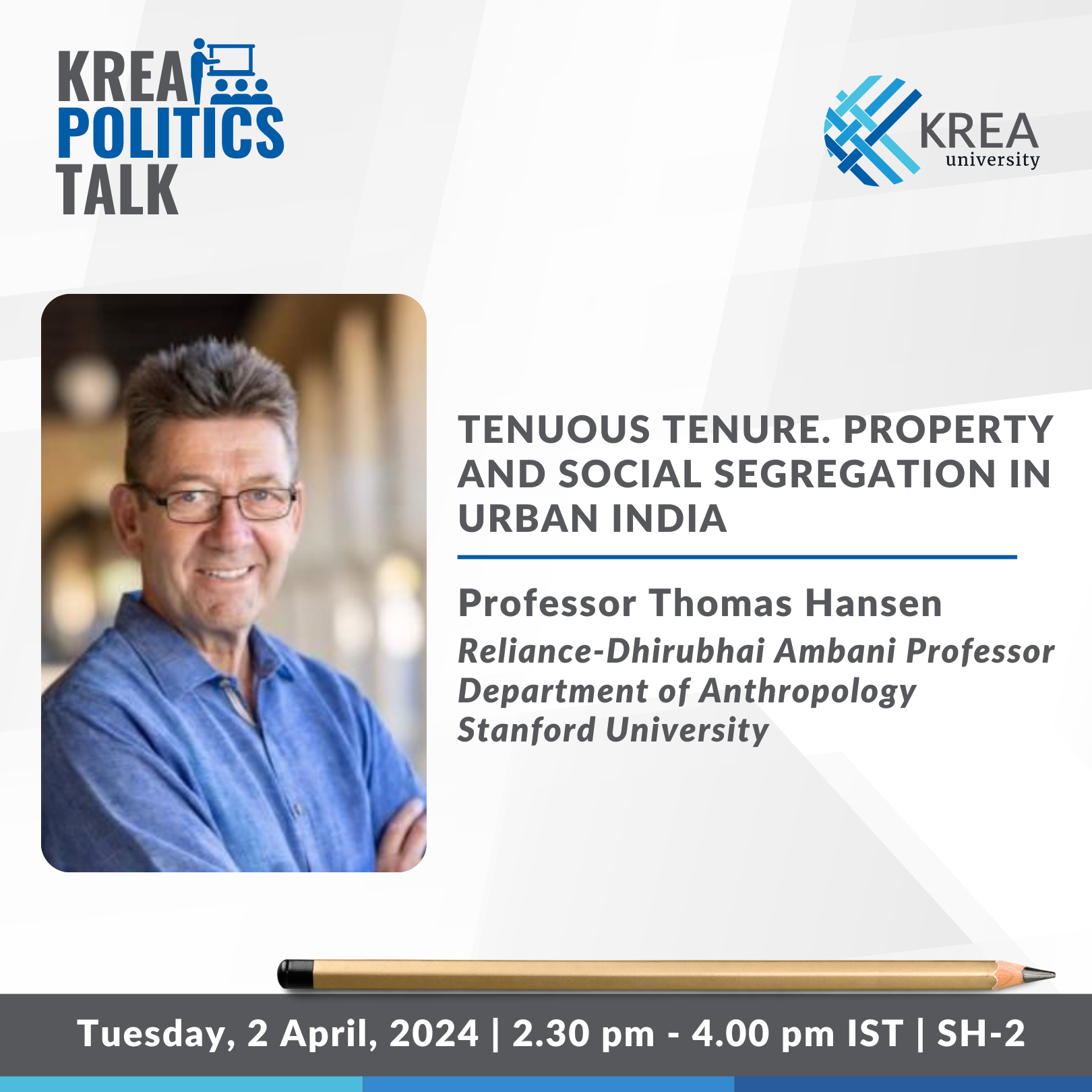 A Talk on Tenuous tenure. Property and social segregation in urban India