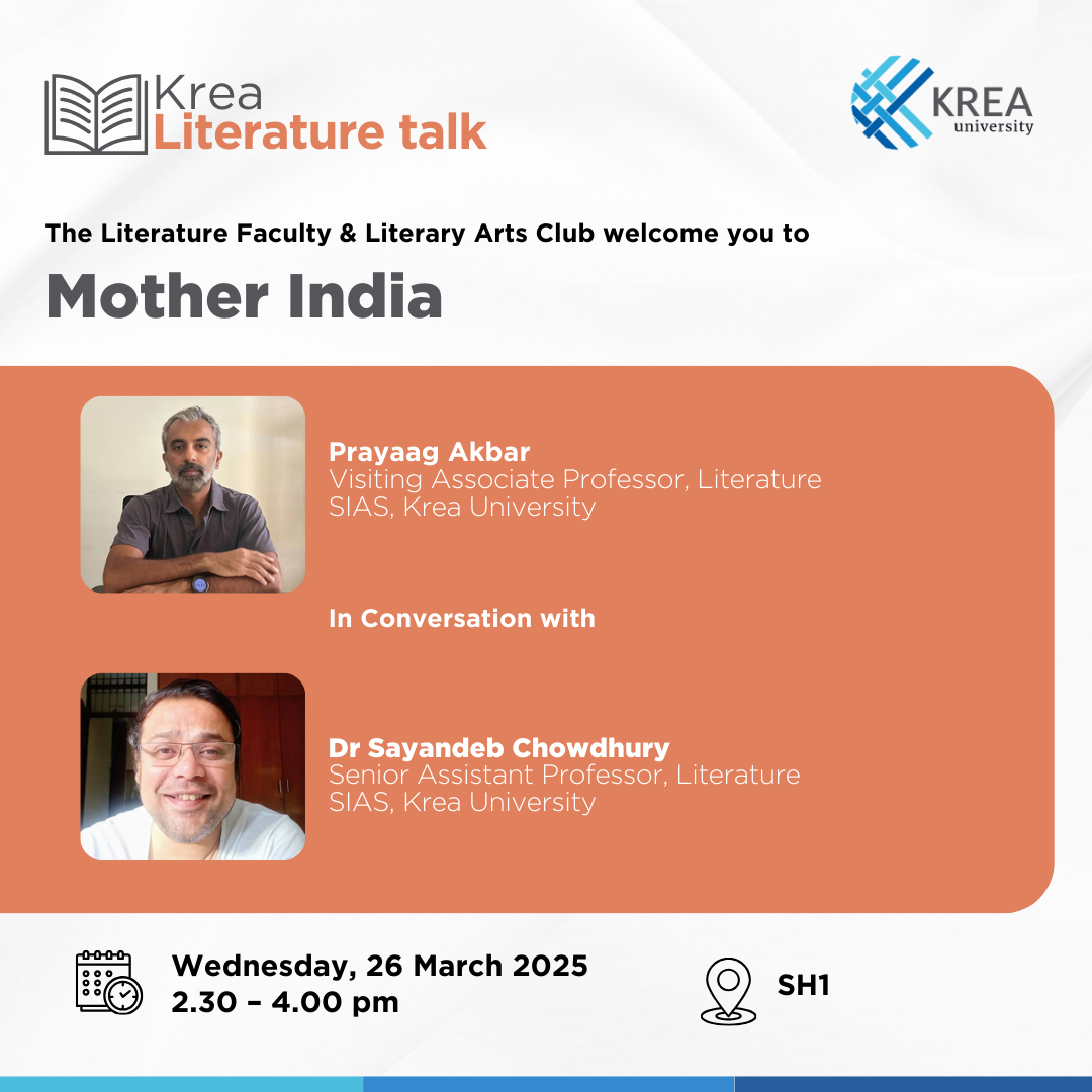 ‘Mother India’| Prayaag Akbar in Conversation with Dr. Sayandeb Chowdhury