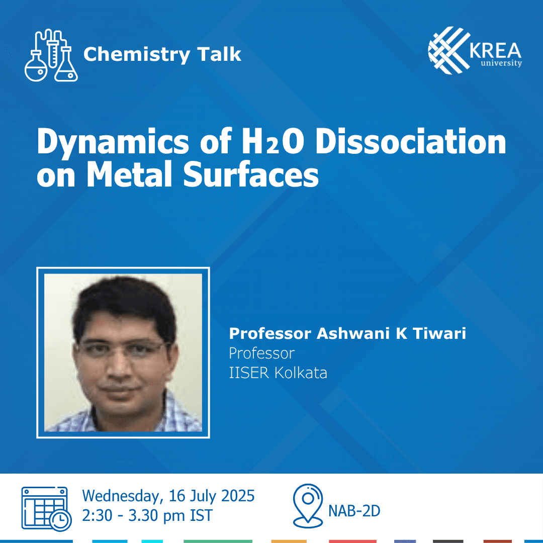 A Talk on ‘Dynamics of H₂O Dissociation on Metal Surfaces’ by Professor Ashwani K Tiwari