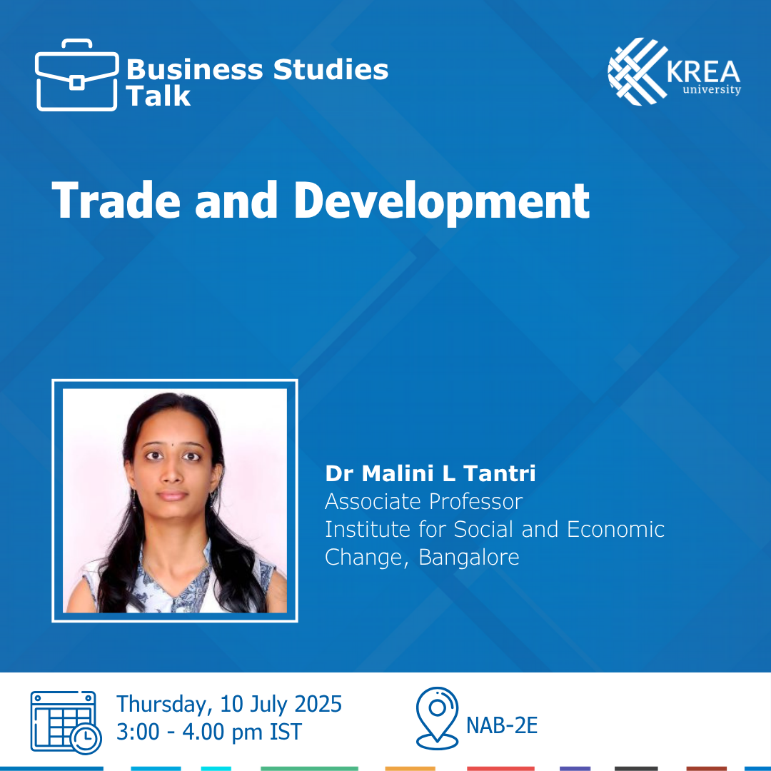 A Talk on ‘Trade and Development’ by Dr Malini L Tantri