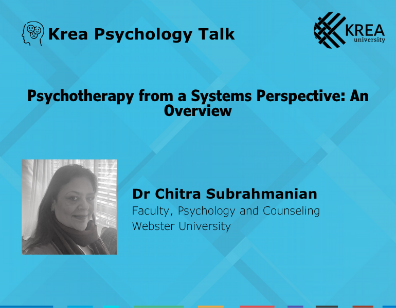A Talk on ‘Psychotherapy from a Systems Perspective: An Overview by Dr Chitra Subrahmanian’