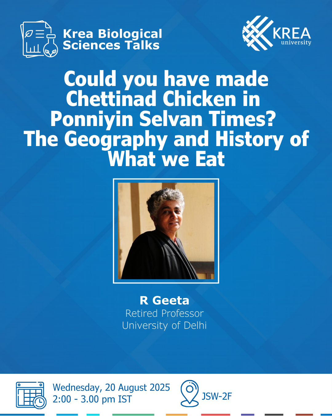 A Talk On “Could you have made Chettinad Chicken in Ponniyin Selvan Times? The Geography and History of What we Eat” by R Geeta