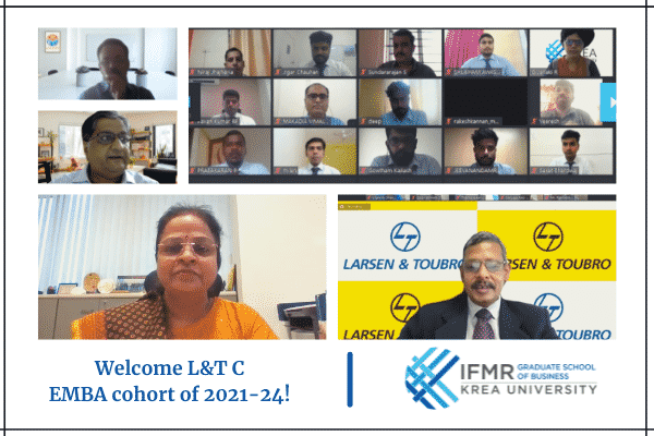 IFMR GSB welcomes the L&T C EMBA cohort of 2021-24