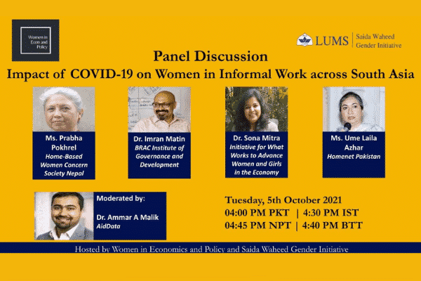 Impact of COVID-19 on women in informal work across South Asia