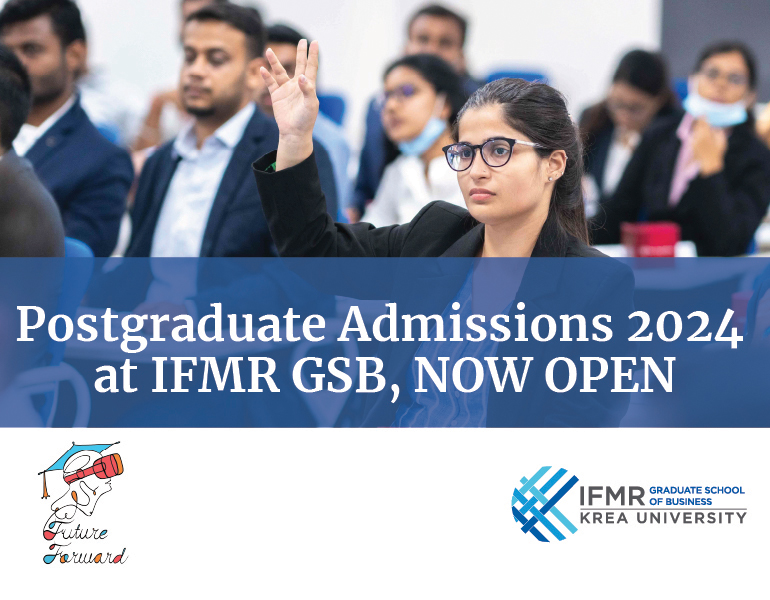 Postgraduate Admissions 2024 at IFMR GSB, now open