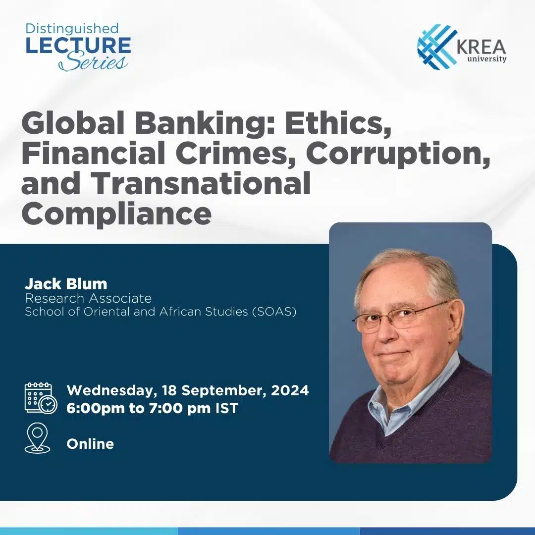 A Talk on ‘Global Banking: Ethics, Financial Crimes, Corruption, and Transnational Compliance’ by Jack Blum