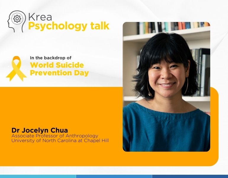 A Talk on 'Suicide and Anthropology: Ethnographic Approaches to Self-Harm and Self-Inflicted Death' by Dr Jocelyn Chua