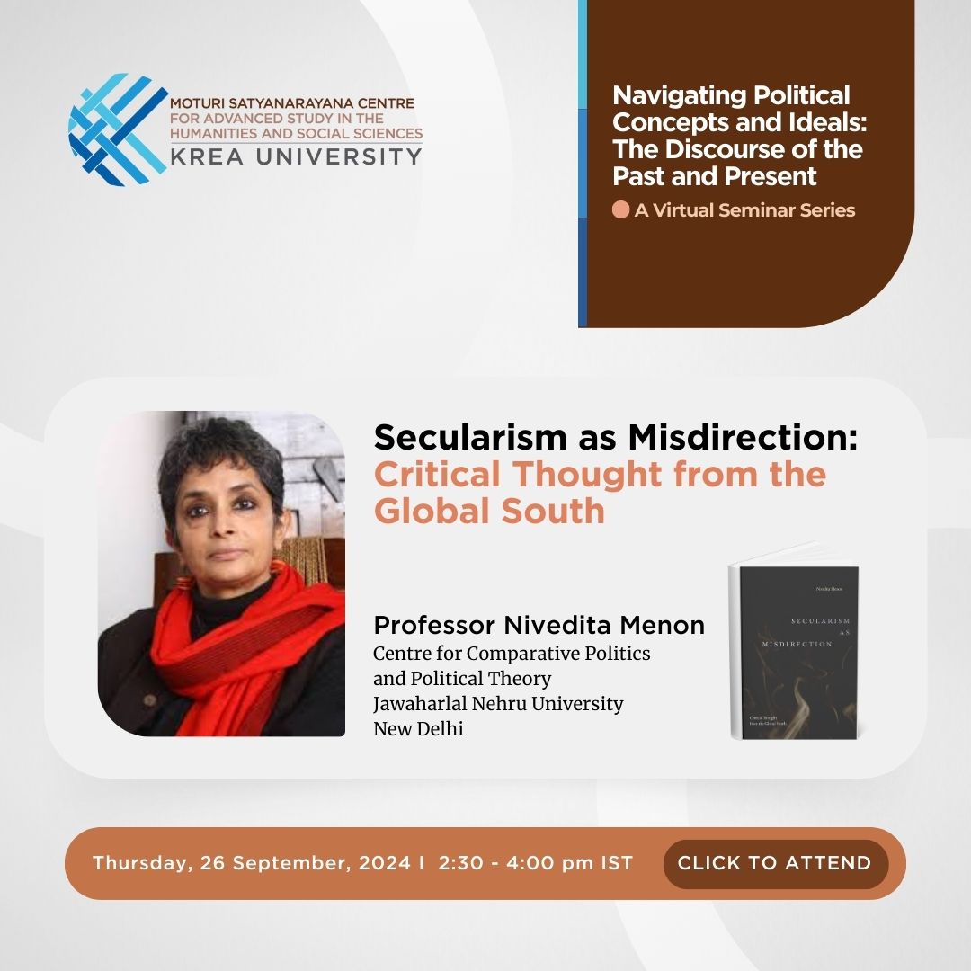 A Talk on ‘Secularism as Misdirection: Critical Thought from the Global South’ by Professor Nivedita Menon