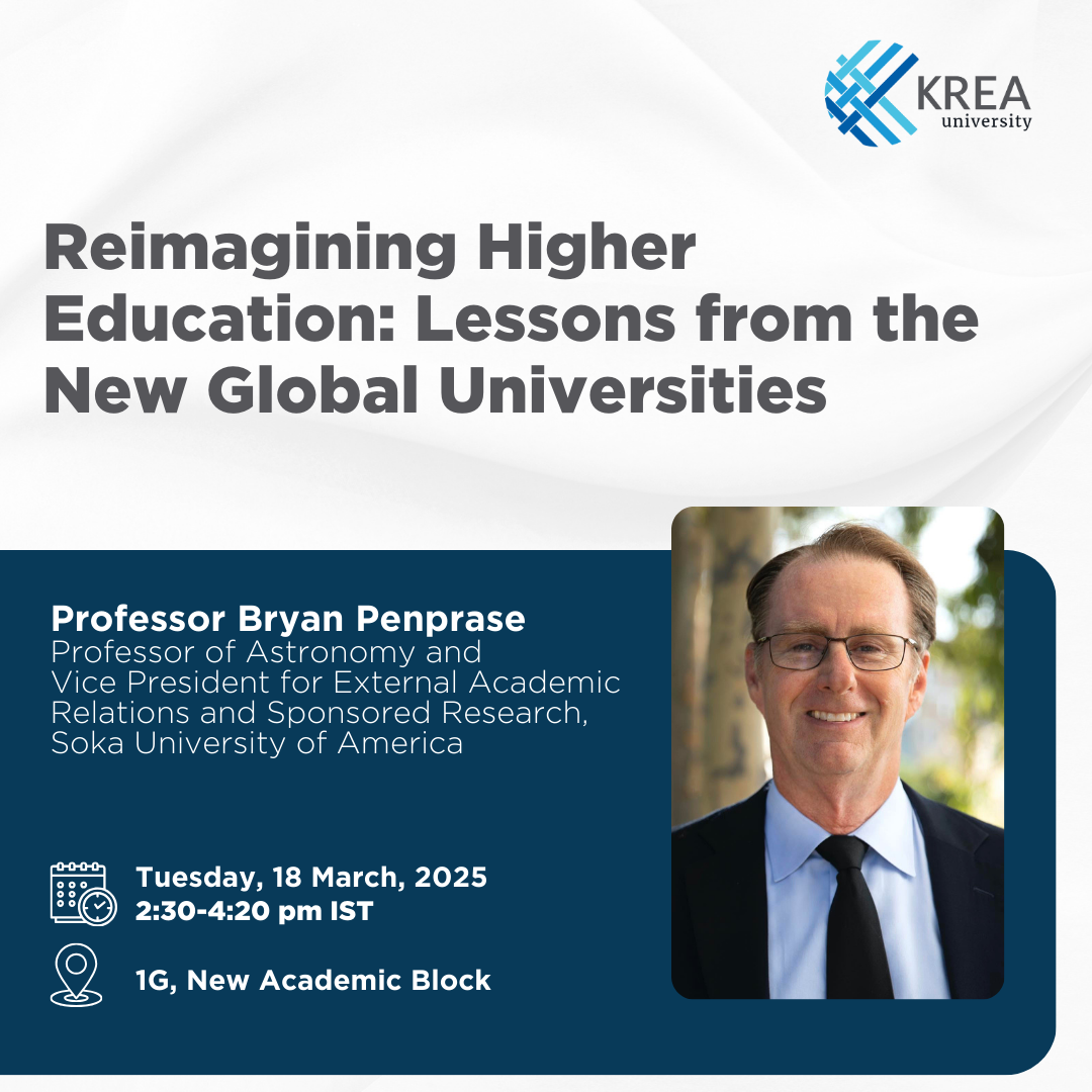 A Talk on ‘ Reimagining Higher Education Lessons from the New Global Universities’ by Professor Bryan Penprase