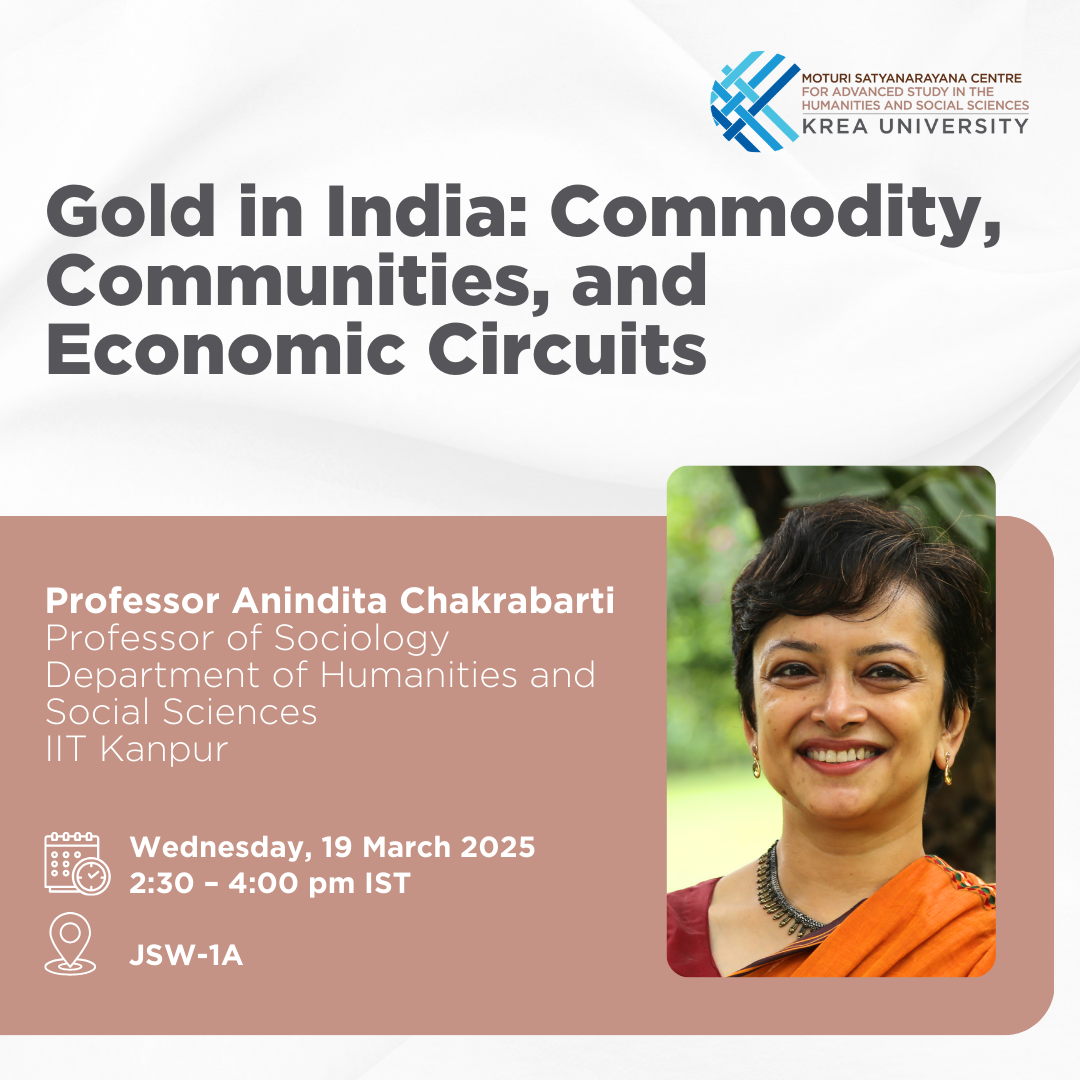 At Talk on ‘Gold in India: Commodity, Communities, and Economic Circuits’ by Professor Anindita Chakrabarti